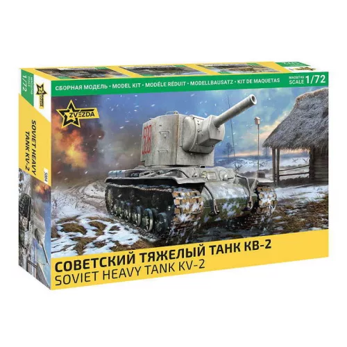 Zvezda 5084 Soviet KV-2 Heavy Tank 1/72 harckocsi makett