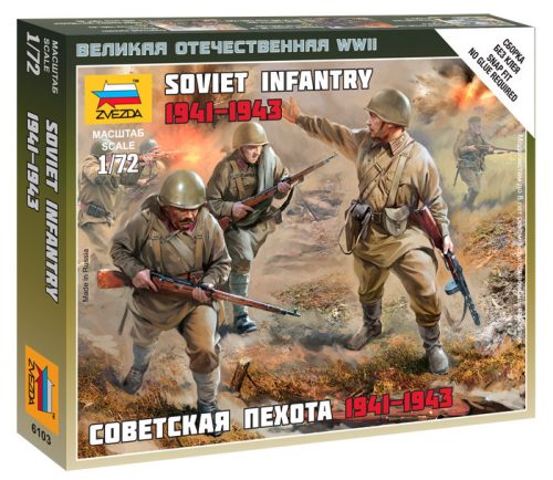Zvezda 6103 Soviet infantry 1941-1945 1/72 figura makett