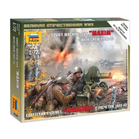   Zvezda 6104 Soviet Machine gun Maim With Crew 1941-43 1/72 figura makett