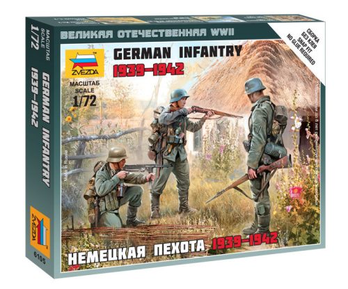 Zvezda 6105 German Infantry East Front 1941 1/72 figura makett
