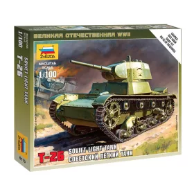 Zvezda 6113 Soviet Light Tank T-26 1/100 harckocsi makett