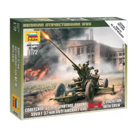   Zvezda 6115 Soviet 37-mm Anti-aircraft Gun 61-K With Crew 1/72 légvédelmi löveg makett