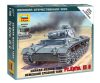 Zvezda 6119 German Medium Tank Pz.Kp.fw III G 1/100 harckocsi makett