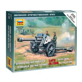   Zvezda 6121 German 105 mm Howitzer leFH-18 1/72 löveg makett