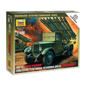   Zvezda 6128 Soviet BM-13 "Katyusha" 1/100 harcjármű makett