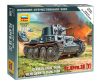 Zvezda 6130 German Light Tank Pz.Kpfw.38 (T) 1/100 harckocsi makett                            