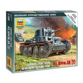   Zvezda 6130 German Light Tank Pz.Kpfw.38 (T) 1/100 harckocsi makett