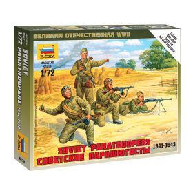 Zvezda 6138 Soviet Paratroopers 1941-1943 1/72 figura makett