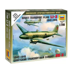   Zvezda 6140 Soviet Li-2 Transport Plane 1/200 repülőgép makett