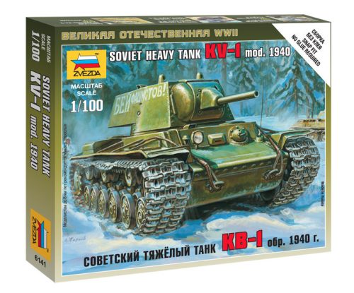 Zvezda 6141 Soviet Heavy Tank KV-1 mod. 1940 1/100 harckocsi makett