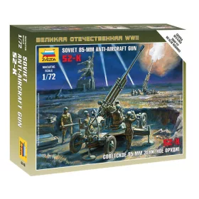   Zvezda 6148 Soviet 85-mm anti-aircraft gun 1/72 légvédelmi löveg makett