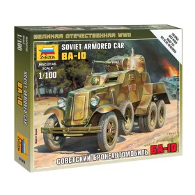   Zvezda 6149 Soviet Armored Car BA-10 1/100 harcjármű makett