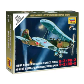 Zvezda 6150 Soviet Bi-Plane Po-2 1/144 repülőgép makett