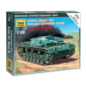   Zvezda 6155 German assault gun Stug-III Ausf.B 1/100 harckocsi makett