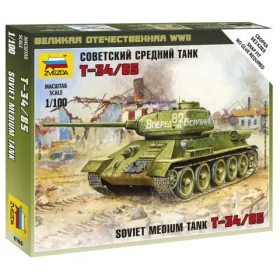   Zvezda 6160 Soviet mediun tank T-34/85 1/100 harckocsi makett