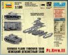 Zvezda 6162 German flamethrower tank Pz.Kpfw III. 1/100 harckocsi makett