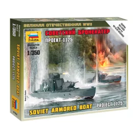   Zvezda 6164 Soviet armored boat project 1125 1/350 hajó makett