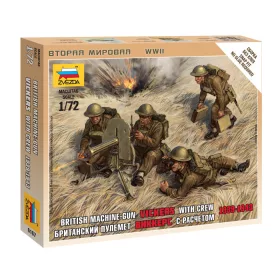   Zvezda 6167 British Machine Gun With Crew 1939-1943 1/72 figura makett