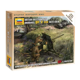  Zvezda 6169 British QF 2-pdr Anti Tank Gun w/crew 1/72 figura makett