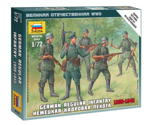 Zvezda 6178 German Regular Infantry 1939-1943 1/72 figura makett