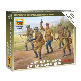   Zvezda 6179 Soviet Regular Infantry 1941-1942 1/72 figura makett