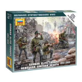 Zvezda 6180 German Elite Troops 1939-1943 1/72 figura makett