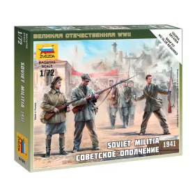 Zvezda 6181 Soviet Militia 1941 1/72 figura makett