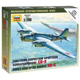 Zvezda 6185 Soviet Bomber SB-2 1/200 repülőgép makett