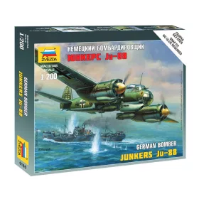   Zvezda 6186 German bomber Junkers Ju-88 A4 1/200 repülőgép makett