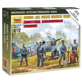 Zvezda 6187 Soviet Airforce ground crew 1/72 figura makett