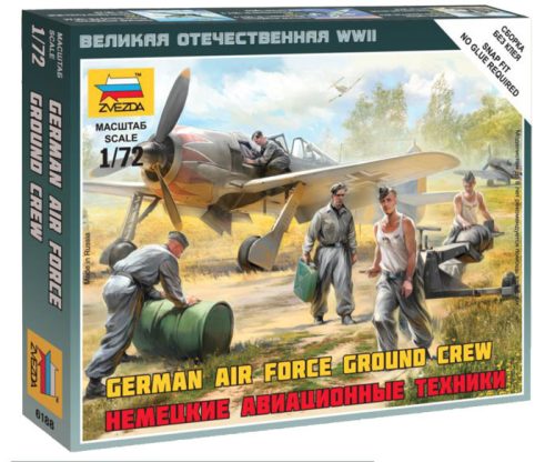 Zvezda 6188 German Airforce ground crew 1/72 figura makett