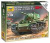 Zvezda 6190 Soviet Heavy Tank mod.1941 With F-32 GUN 1/100 harckocsi makett