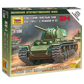   Zvezda 6190 Soviet Heavy Tank mod.1941 With F-32 GUN 1/100 harckocsi makett