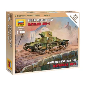   Zvezda 6191 British Light Tank "Matilda Mk I" 1/100 harckocsi makett