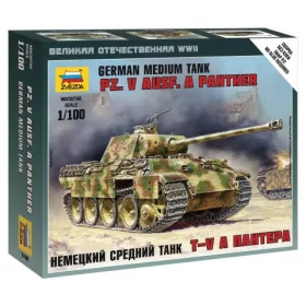   Zvezda 6196 German Medium Tank Pz.Kpfw. V Panther Ausf.A 1/100 harckocsi makett