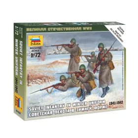   Zvezda 6197 Soviet Infantry (winter uniform) 1/72 figura makett