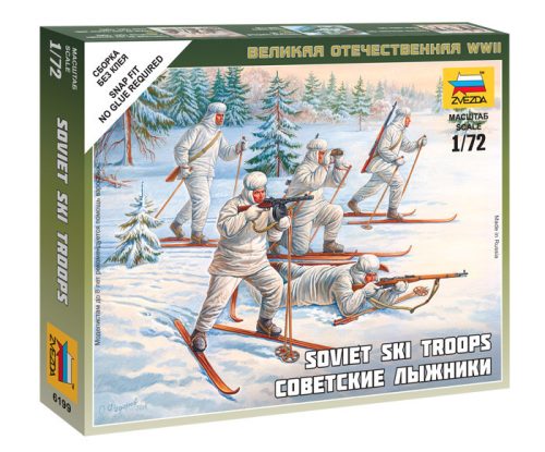 Zvezda 6199 Soviet Ski Troops 1/72 figura makett