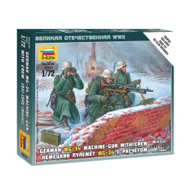   Zvezda 6210 German Machine gun w/Crew (Winter Uniform) 1/72 figura makett