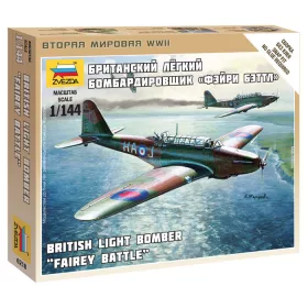   Zvezda 6218 British Light Bomber Fairey Battle 1/144 repülőgép makett