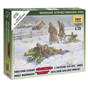   Zvezda 6220 Soviet machine gun MAXIM with crew 1941-1943 (winter uniform) 1/72 figura makett