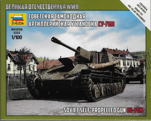 Zvezda 6239 Soviet Self-Propelled Gun SU-76M 1/100 harckocsi makett