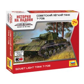 Zvezda 6290 Soviet Light Tank T-70B 1/100 harckocsi makett