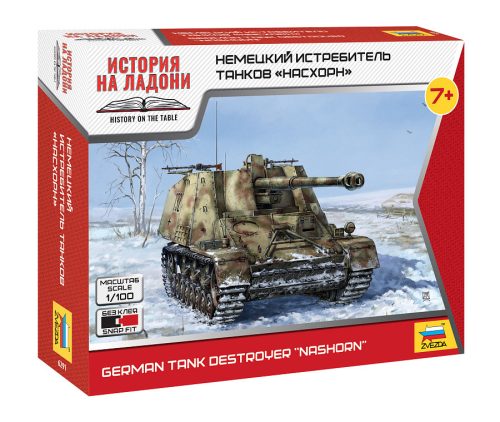 Zvezda 6291 German Tank Destroyer Nashorn 1/100 harckocsi makett