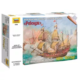   Zvezda 6500 Sir Francis Drake's flagship HMS "Revenge" 1/350 vitorláshajó makett