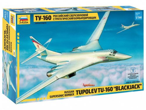 Zvezda 7002 Russian Strategic bomber Tupolev Tu-160 Blackjack 1/144 repülőgép makett