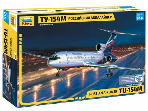 Zvezda 7004 Russian airliner Tu-154M 1/144 repülőgép makett