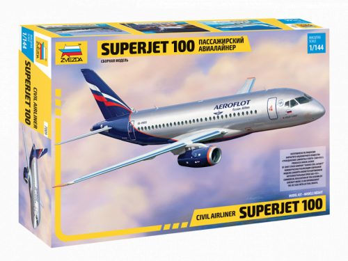 Zvezda 7009 Civil airliner Sukhoi Superjet 100 1/144 repülőgép makett