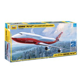   Zvezda 7010 Civil airliner Boeing 747-8 1/144 repülőgép makett