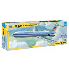 Zvezda 7013 Civil airliner IL-62M 1/144 repülőgép makett