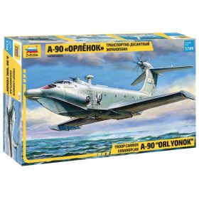   Zvezda 7016 Troop carrier ekranoplan A-90 "Orlyonok" 1/144 repülőgép makett